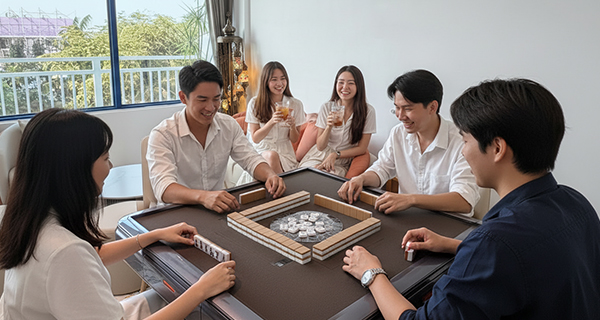 「碰杠自摸！好友歡樂聚一桌」