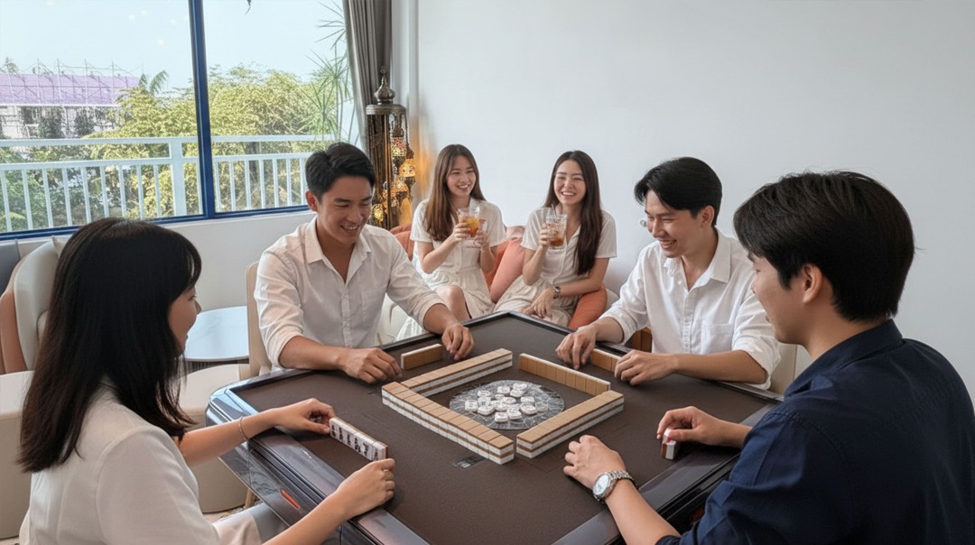 電動麻將桌情境照片