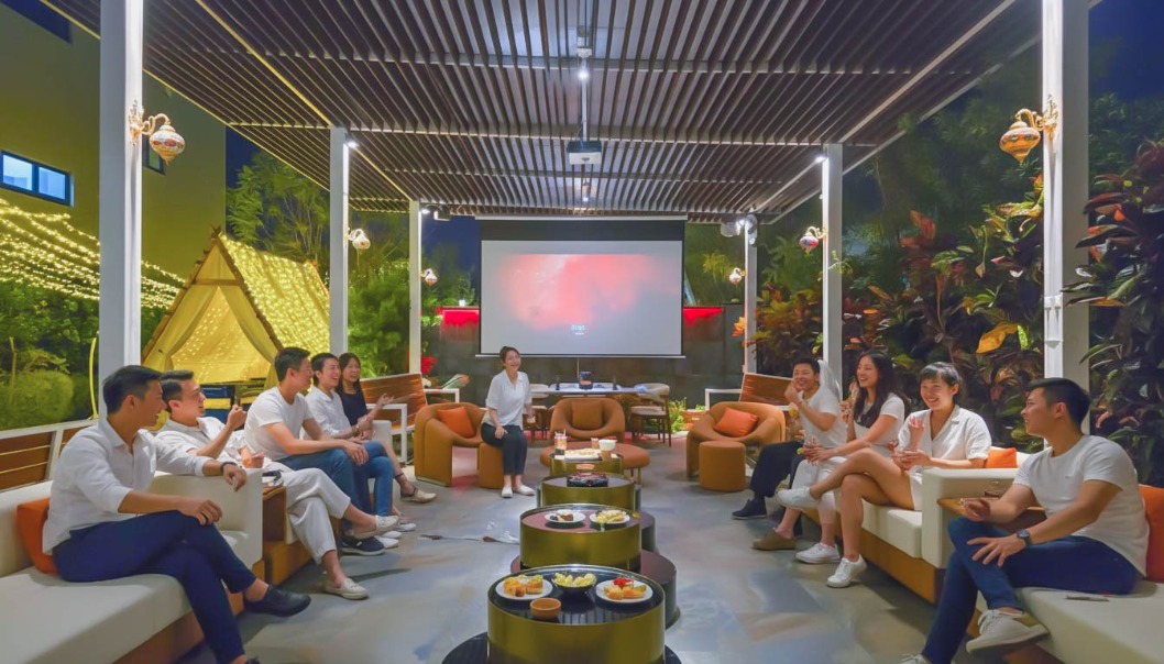 旅境包棟民宿-150 吋投影幕